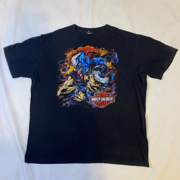 Vintage Harley-Davidson Evil Clown T-Shirt 2016 Rock Hill SC Black Men’s Sz XL - Picture 1 of 3